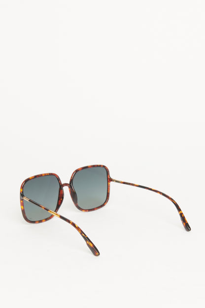 Tortoise Havana Square Preowned Sunglasses