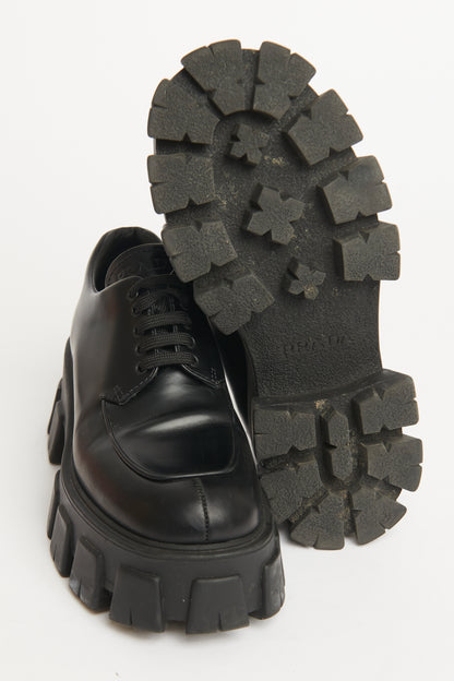 Monolith Leather Lace-up Preowned Shoes