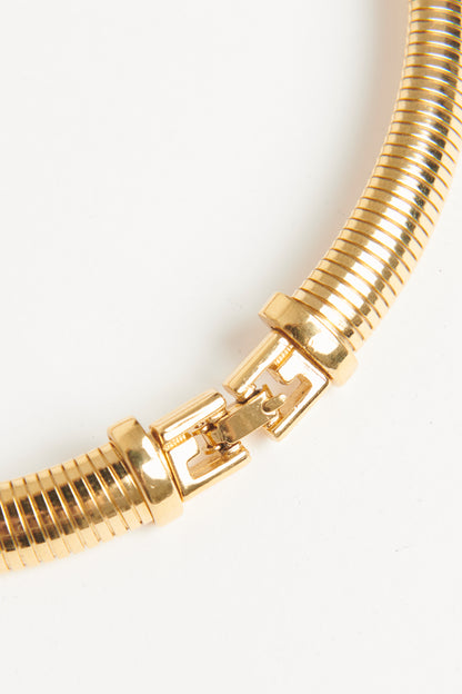 1980s Modernist Gold Torque Preowned Collar