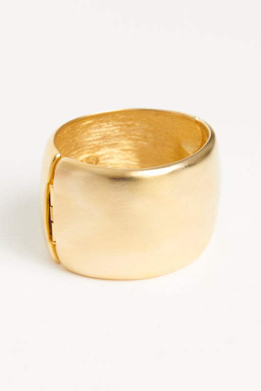 Brushed Gold Look Preowned Hinged Bangle