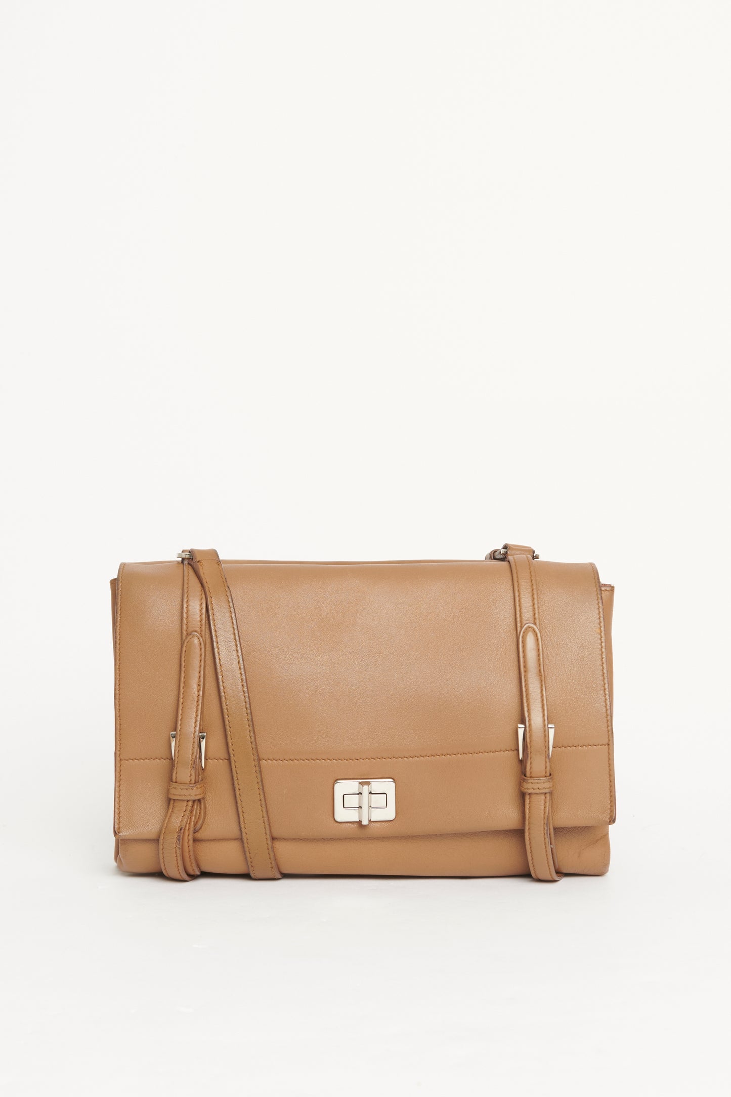 2014 Vitello Caramel Soft Double Preowned Bag