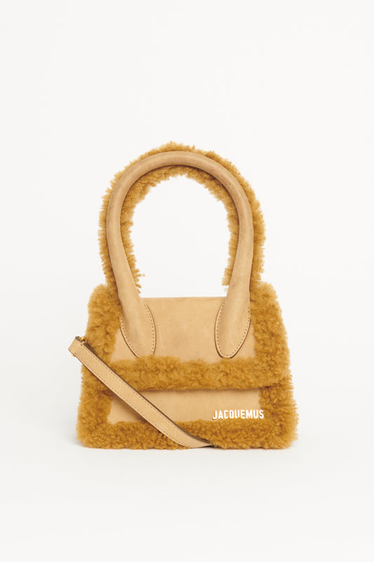 Chiquito Faux-Shearling And Suede Preowned Cross-Body Bag