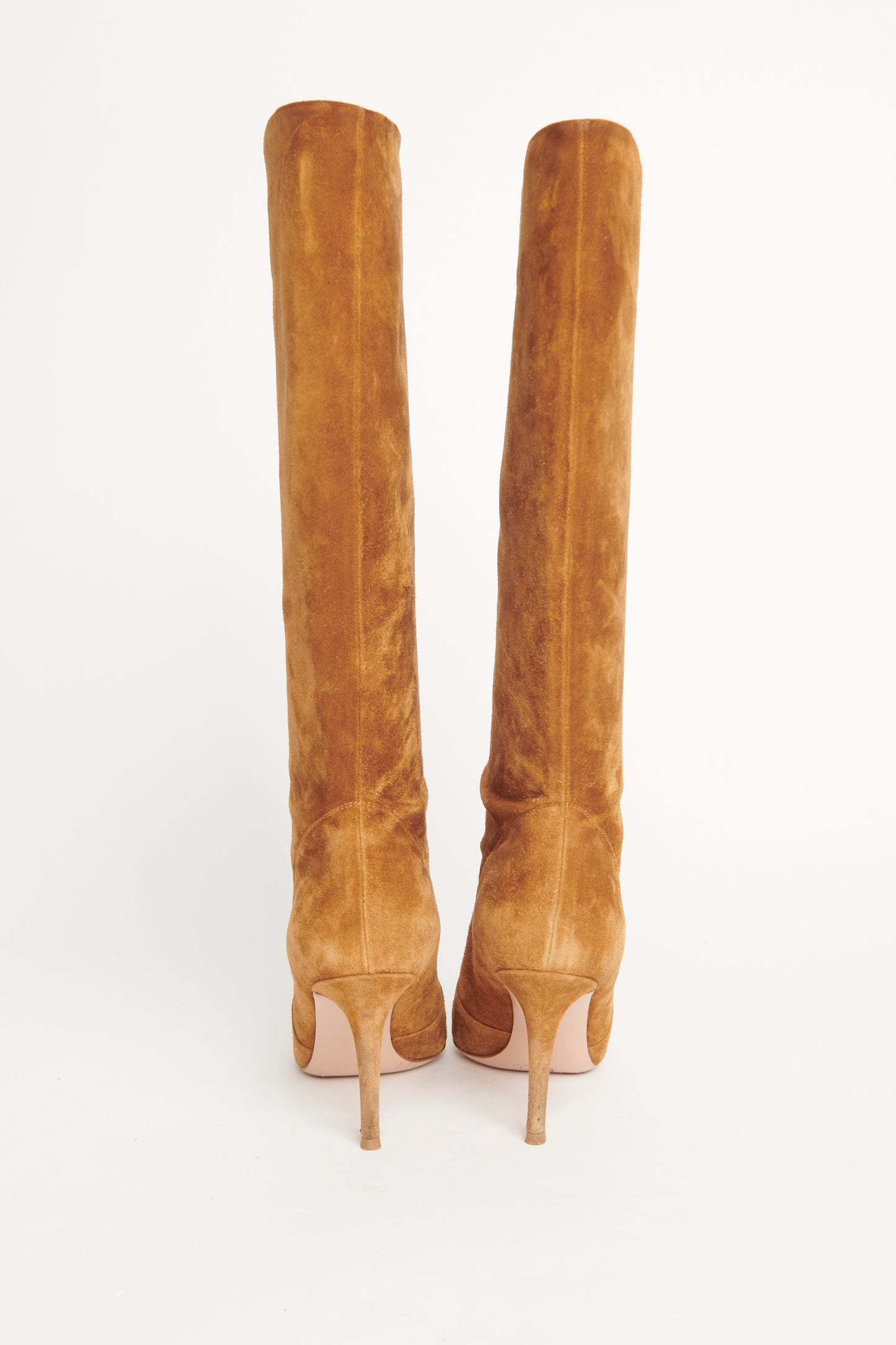 Tan Suede Preowned Knee High Boots