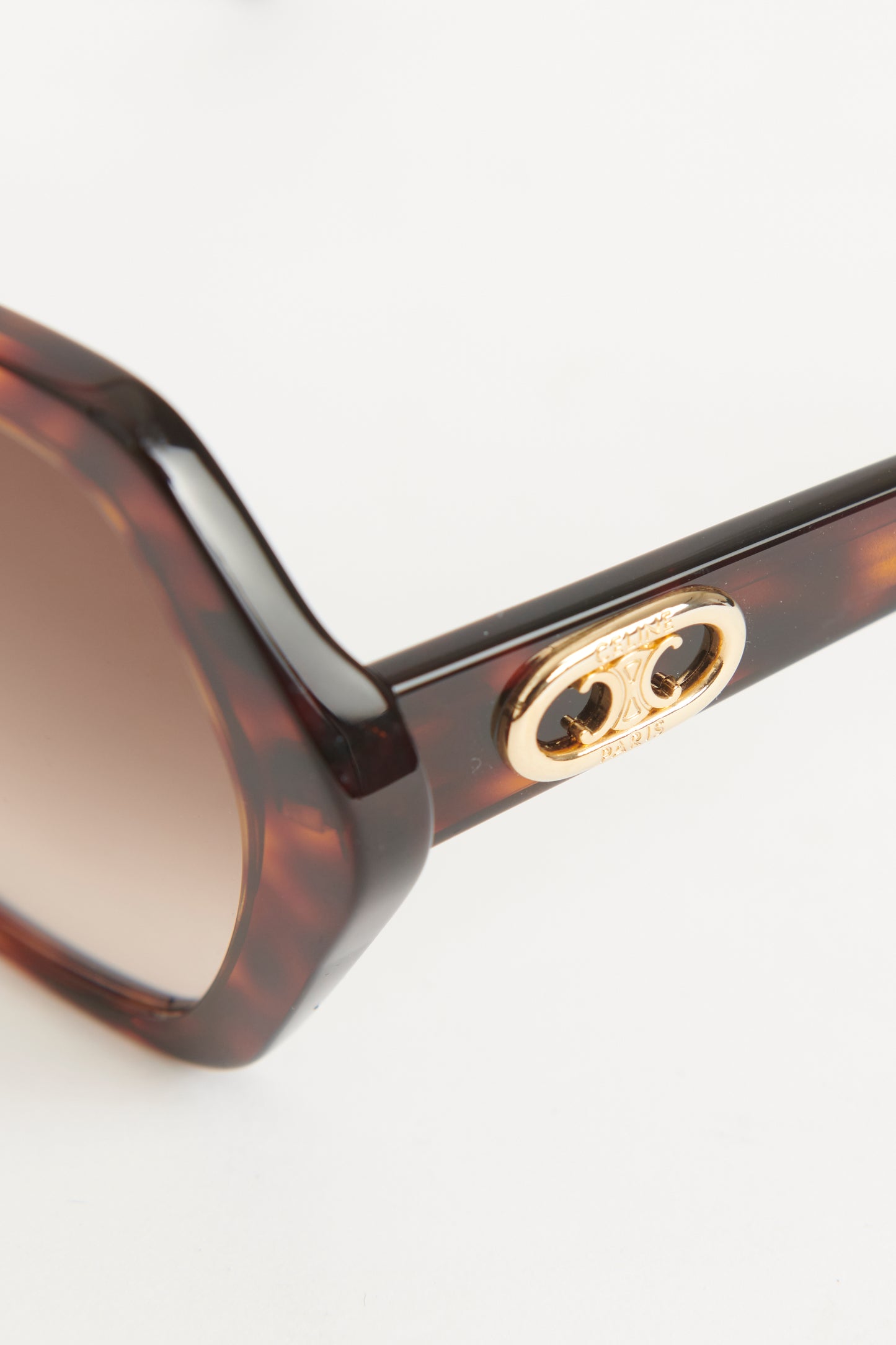 Tortoise Geometric Preowned Sunglasses