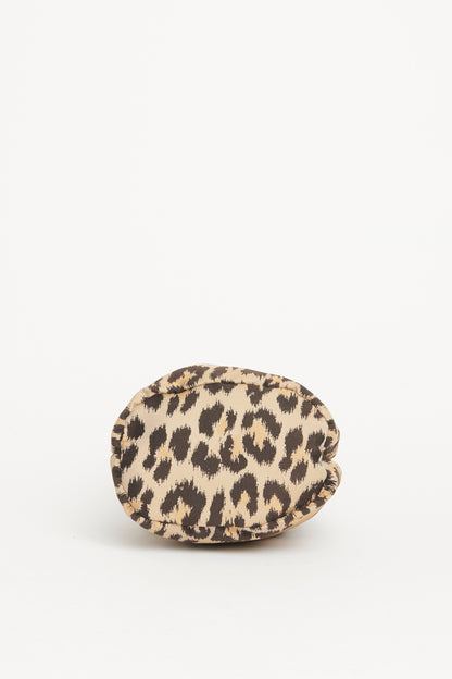 Embroidered Mizza Leopard Travel Pouch