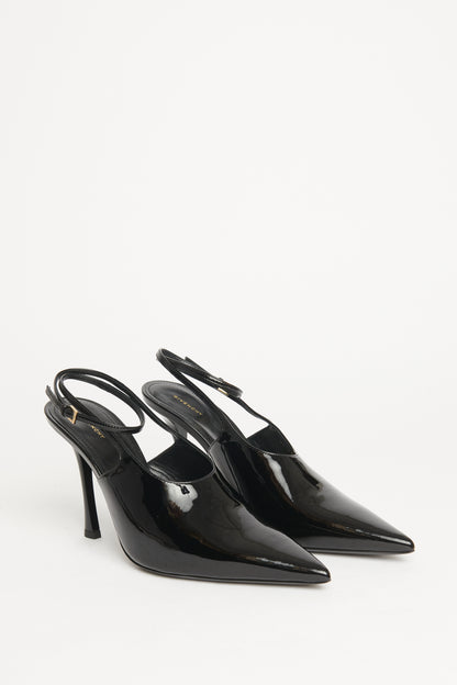 Show Patent Leather Slingback Preowned Pumps