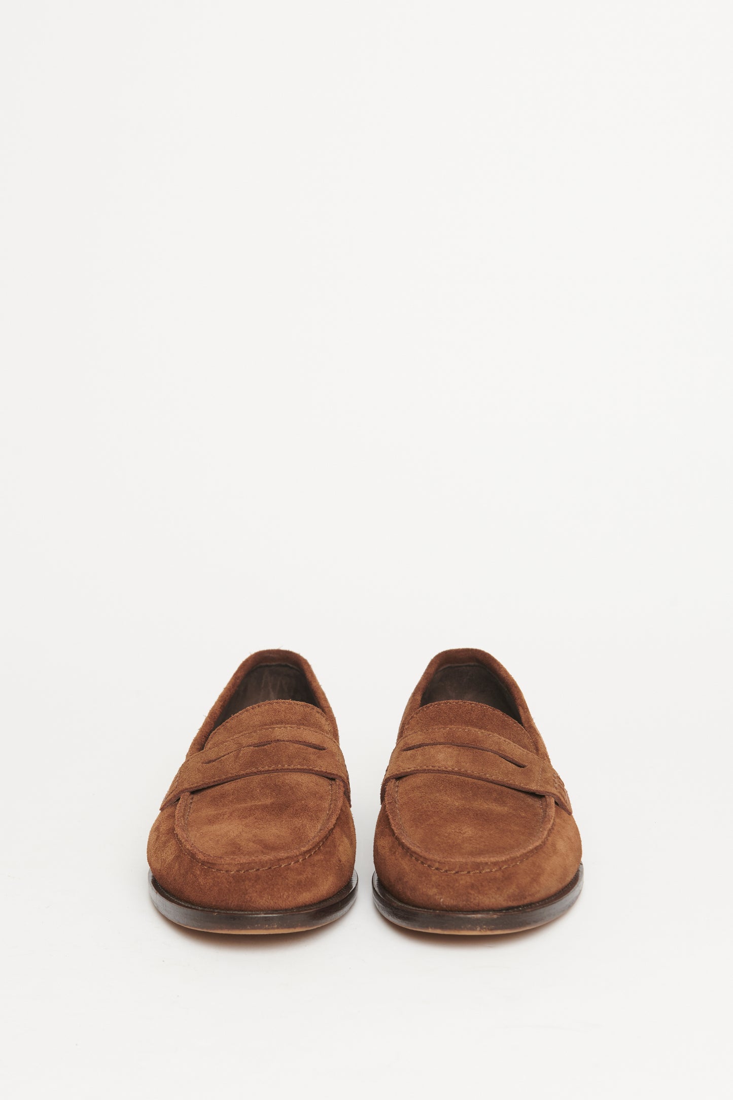 Plymouth Suede Preowned Penny Loafers