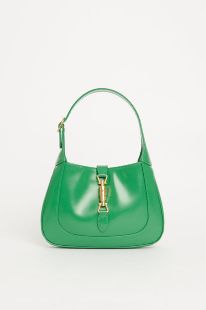 Emerald Green Calfskin Small Preowned Jackie 1961 Hobo