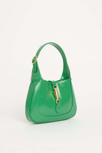 Emerald Green Calfskin Small Preowned Jackie 1961 Hobo