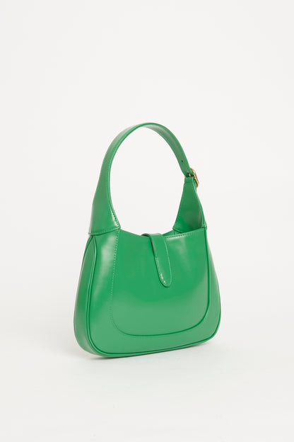 Emerald Green Calfskin Small Preowned Jackie 1961 Hobo