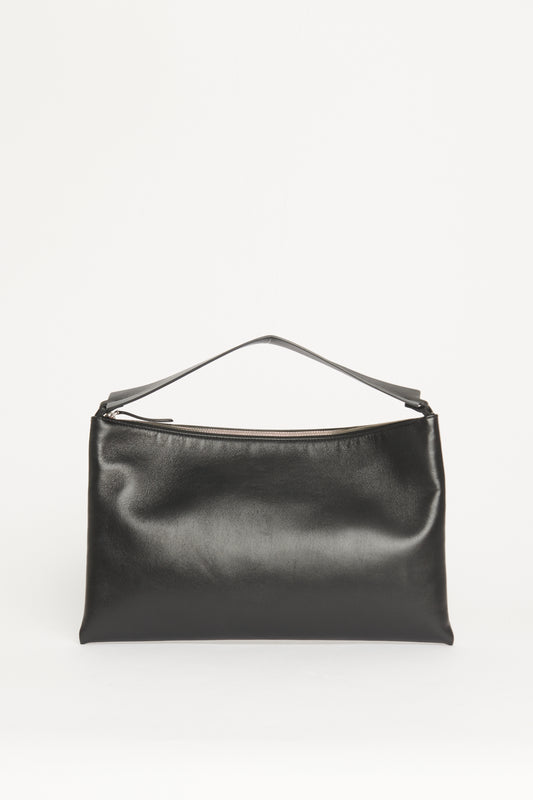 Black Leather Emy Shoulder Bag