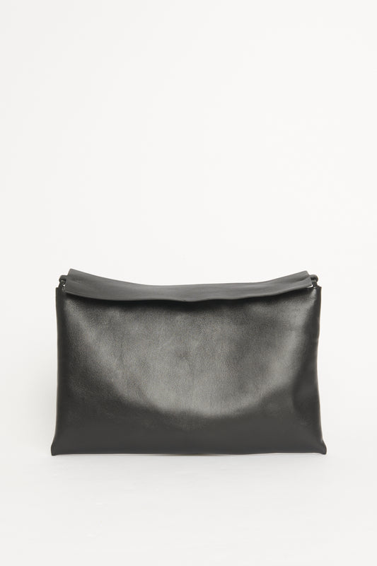 Black Leather Emy Shoulder Bag