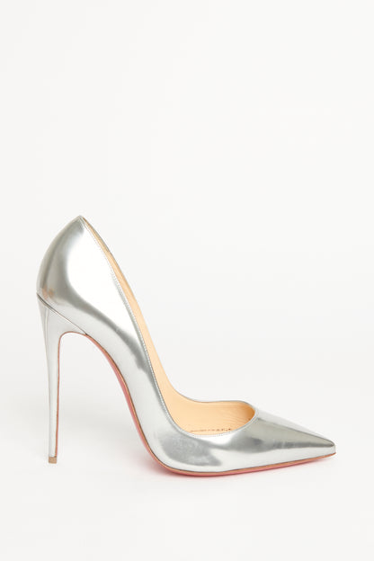 Metallic Calfskin So Kate 120 Pumps 38 Silver§