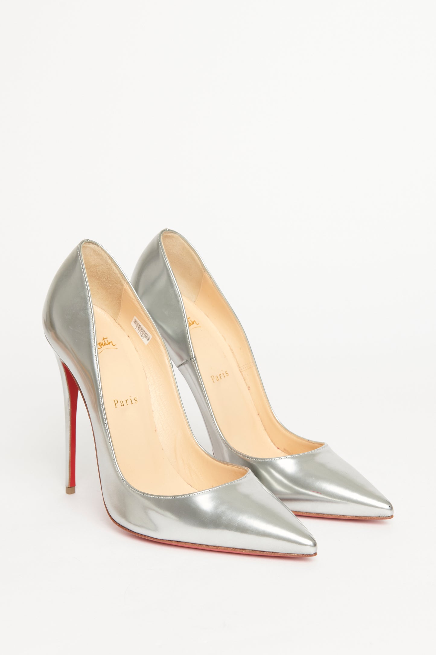 Metallic Calfskin So Kate 120 Pumps 38 Silver§