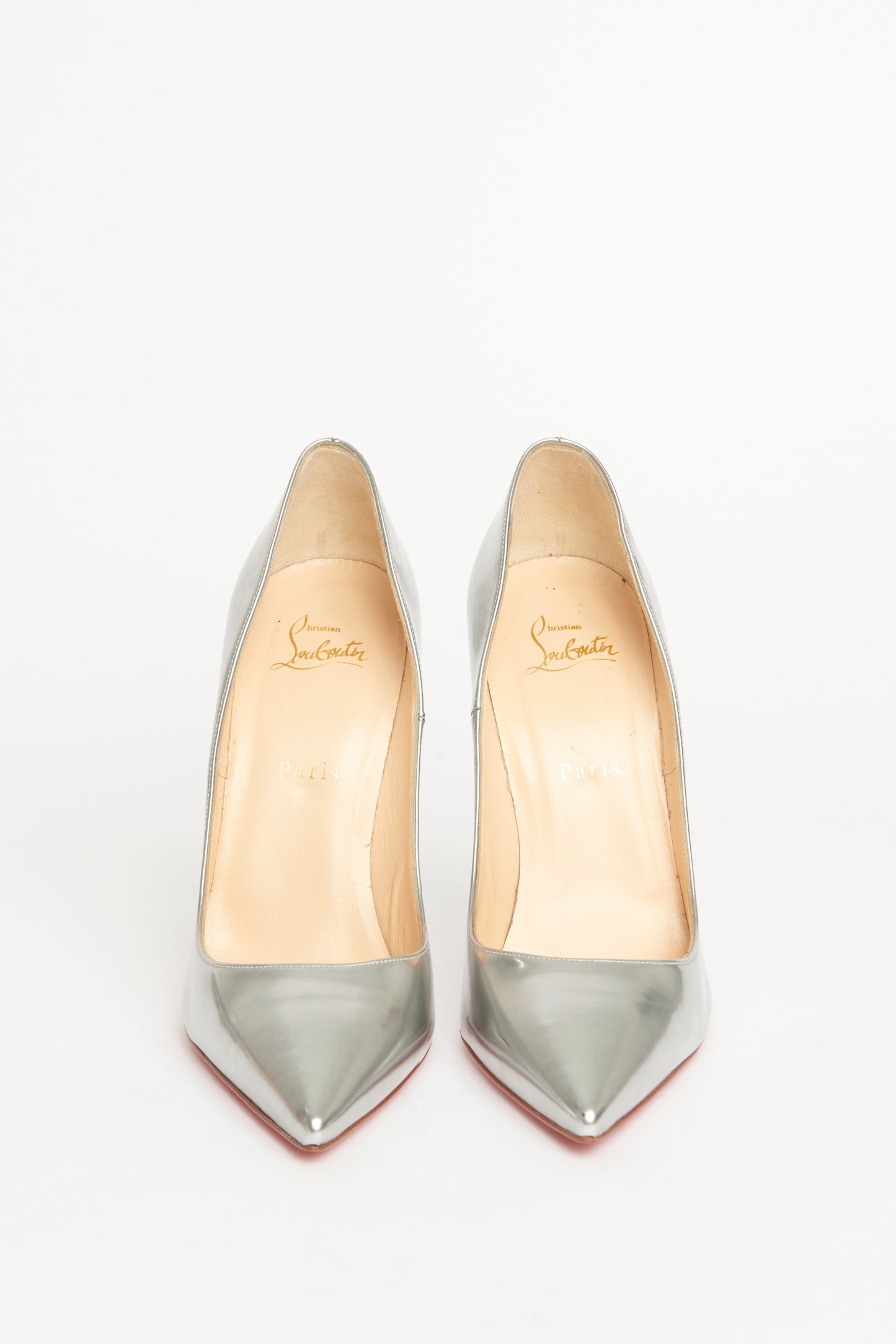 Metallic Calfskin So Kate 120 Pumps 38 Silver§