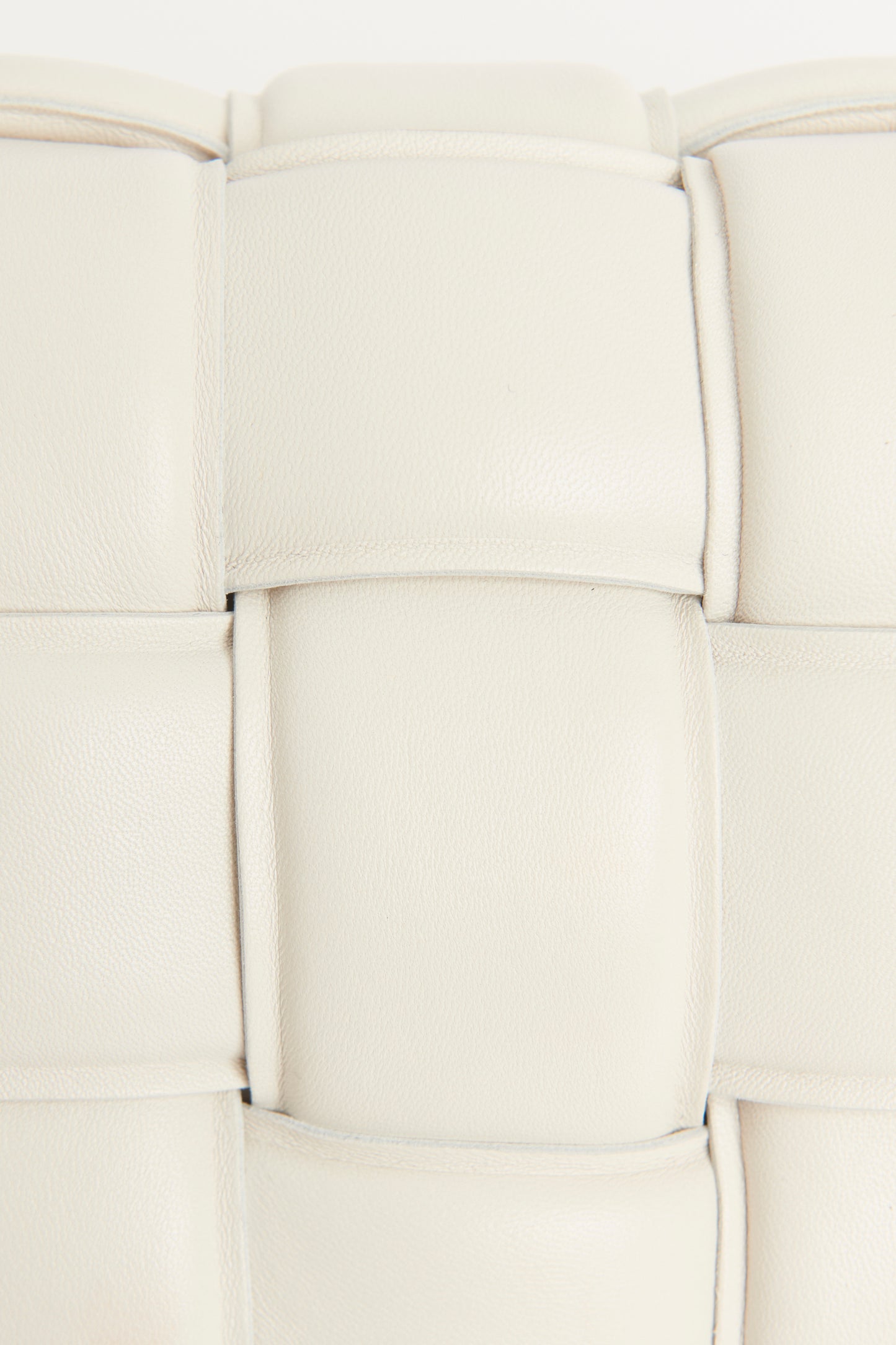 White Leather Cassette Shoulder Bag