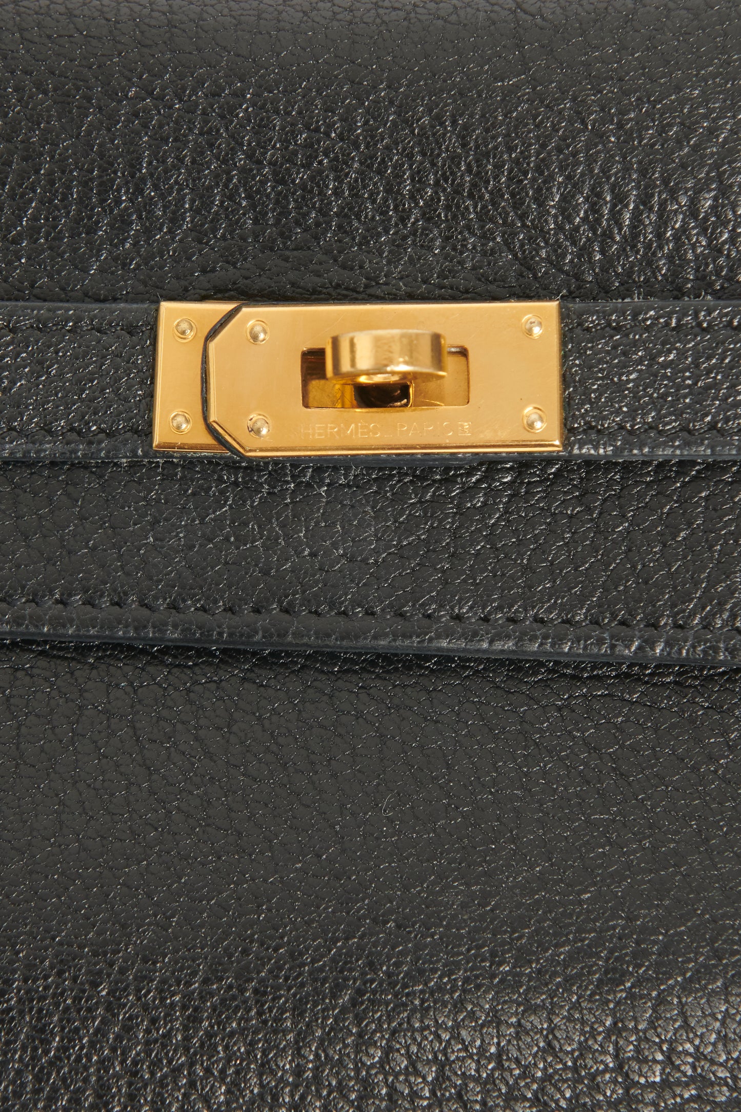 Hermes Black Compact Kelly Preowned Wallet