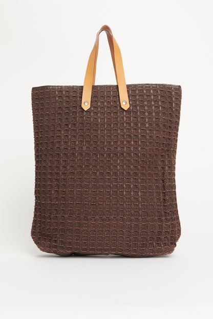 Brown Woven Cord Preowned Tote