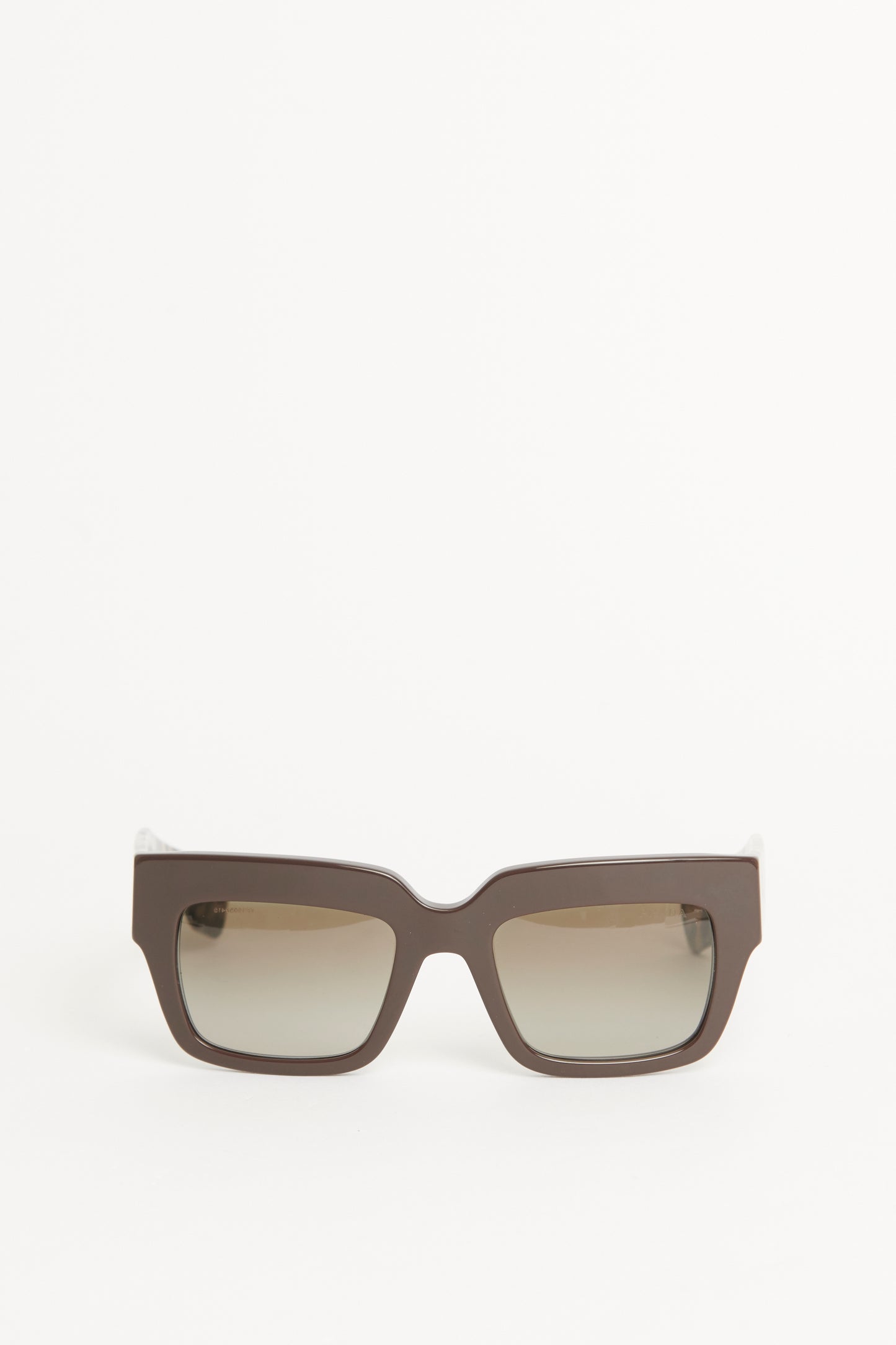 Brown Acetate Rectangle Preowned Sunglasses