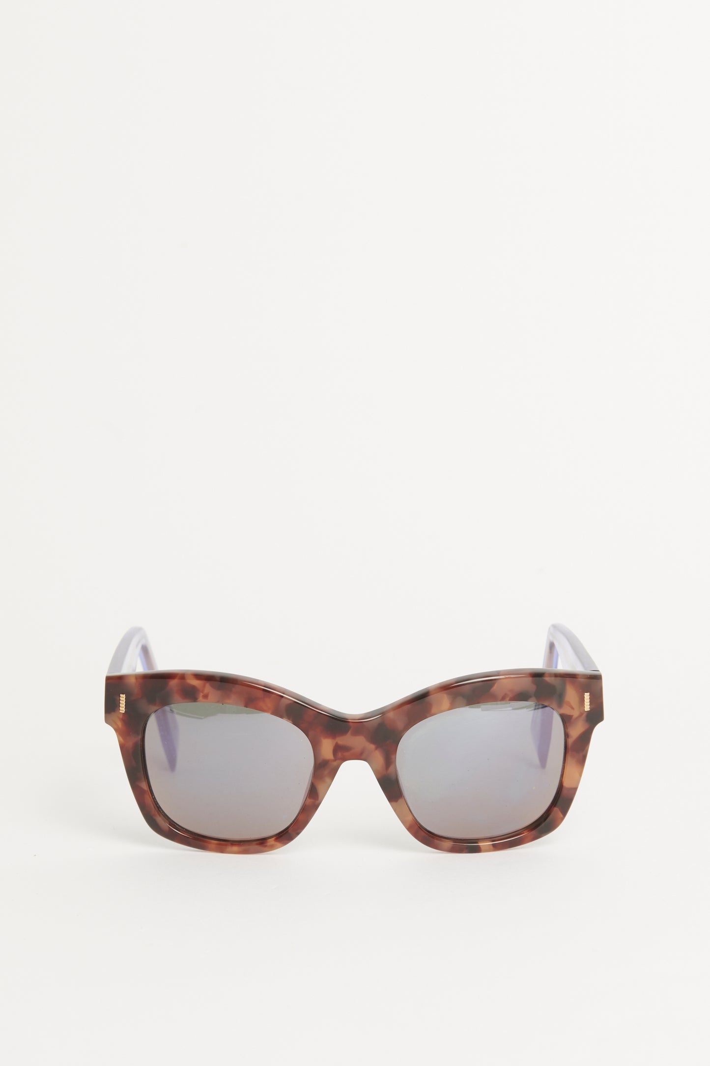 Brown Beige Havana Preowned Sunglasses