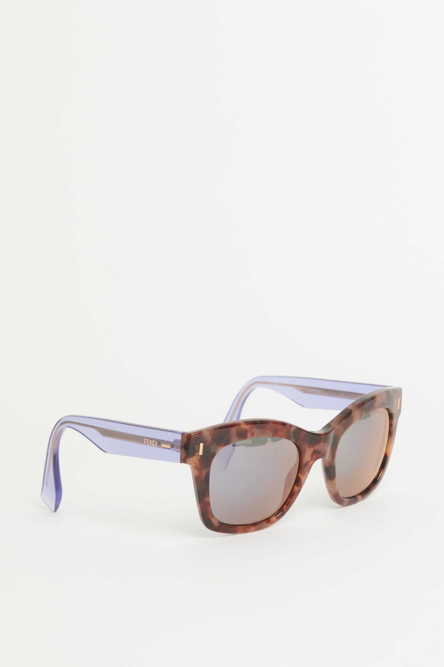 Brown Beige Havana Preowned Sunglasses