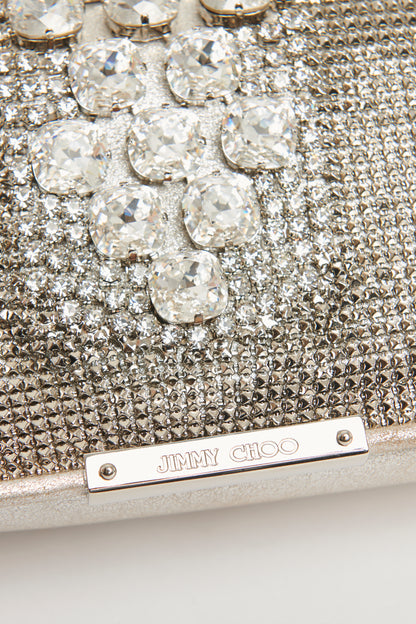 Crystal-Embellished Preowned Shoulder Bag