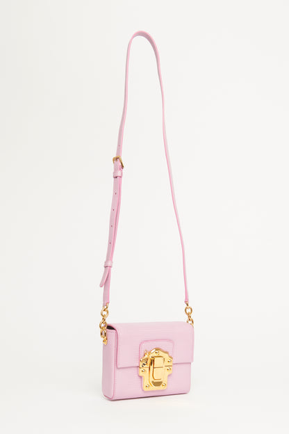 Lucia Pink Lizard Embossed Preowned Bag