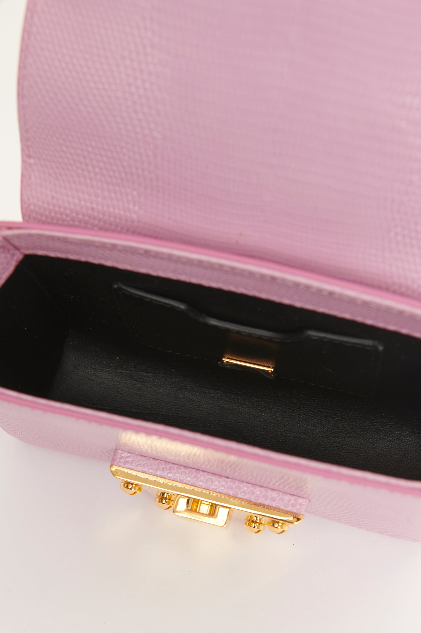 Lucia Pink Lizard Embossed Preowned Bag