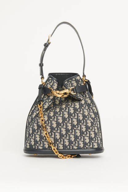 2023 Navy C'est Dior Drawstring Preowned Bag