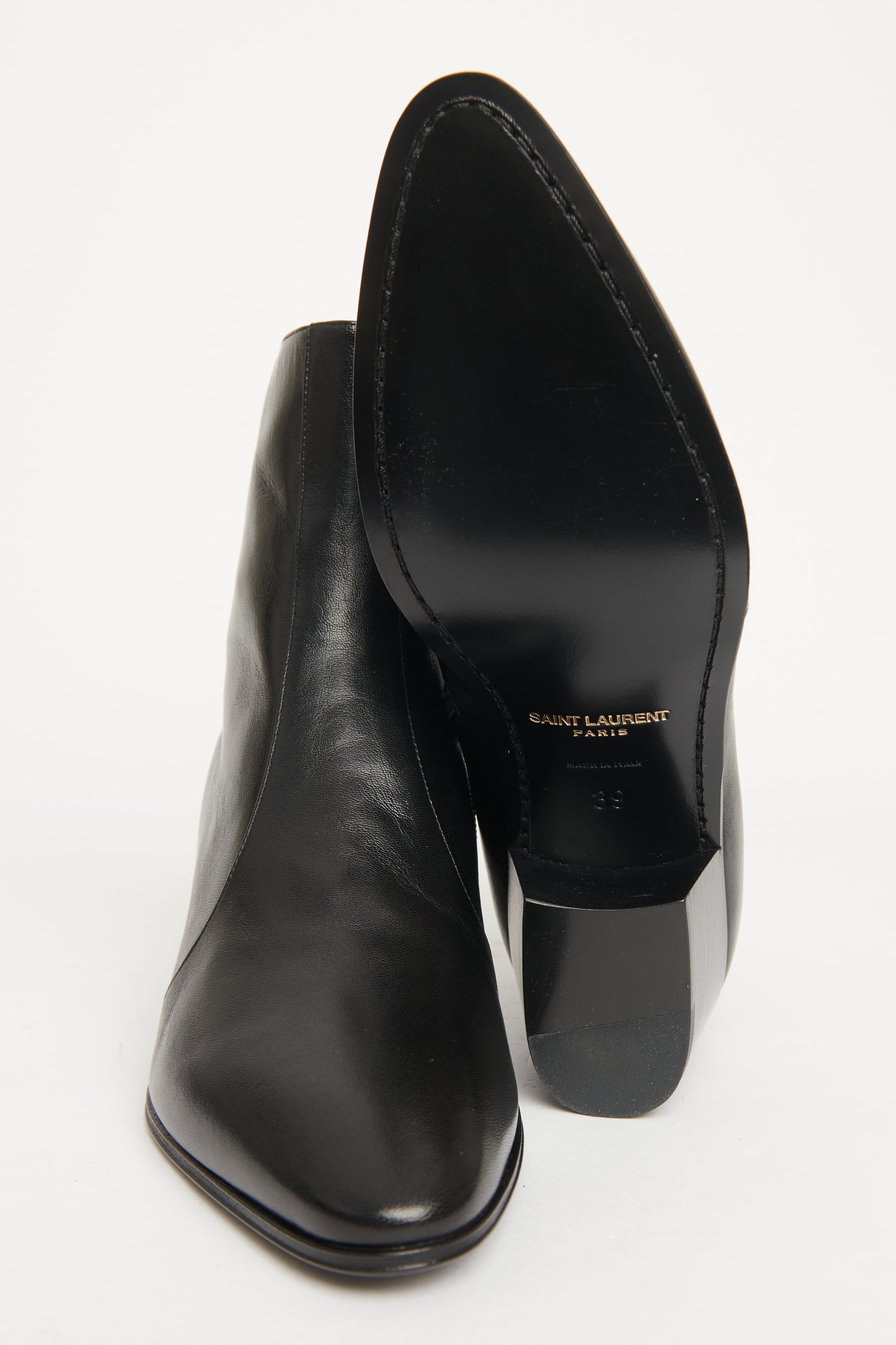 Black Leather Muriel Incrociato Preowned Boots