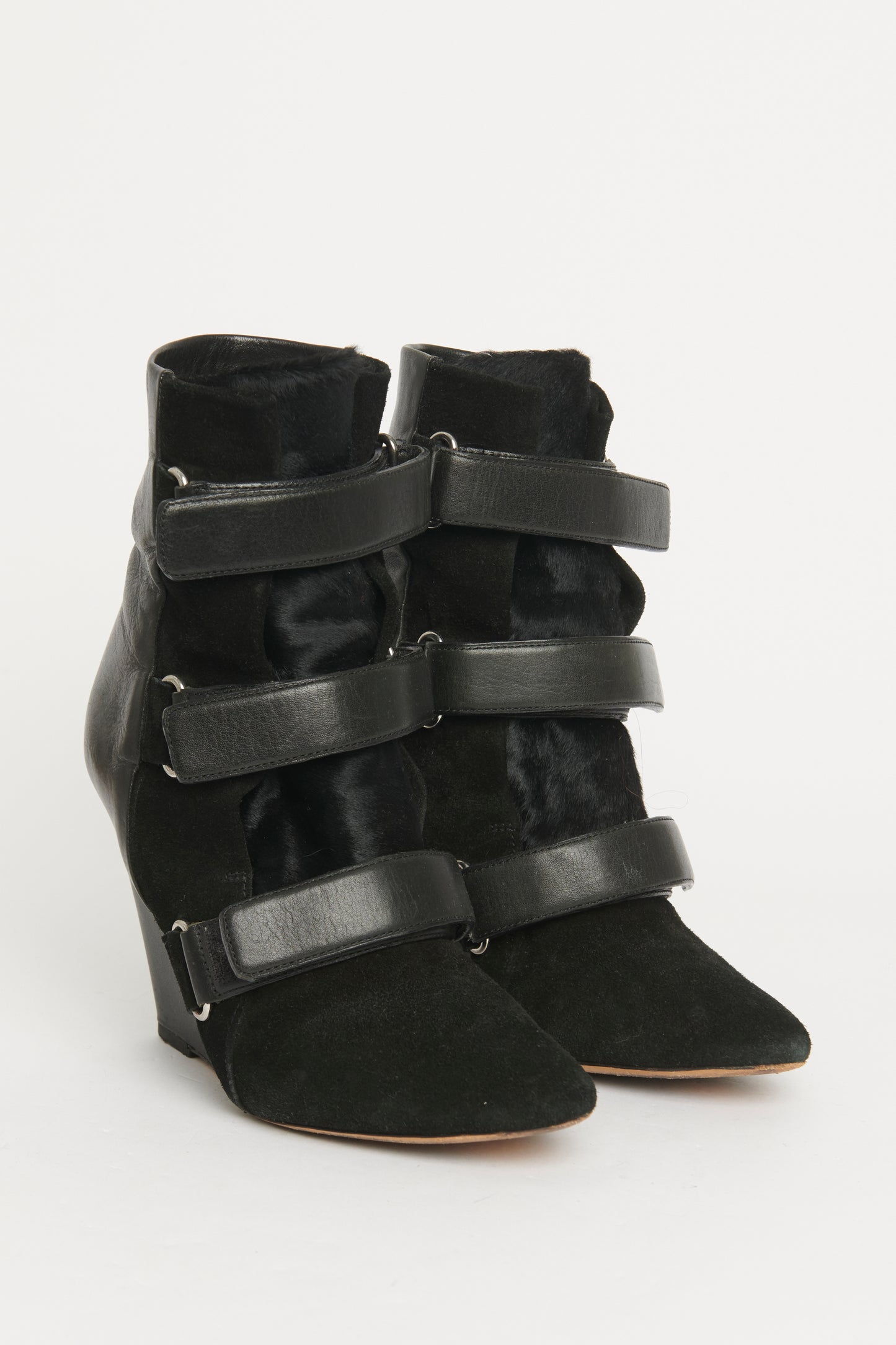 Pony-style Calfskin Preowned Ankle Boots