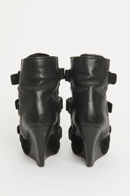 Pony-style Calfskin Preowned Ankle Boots