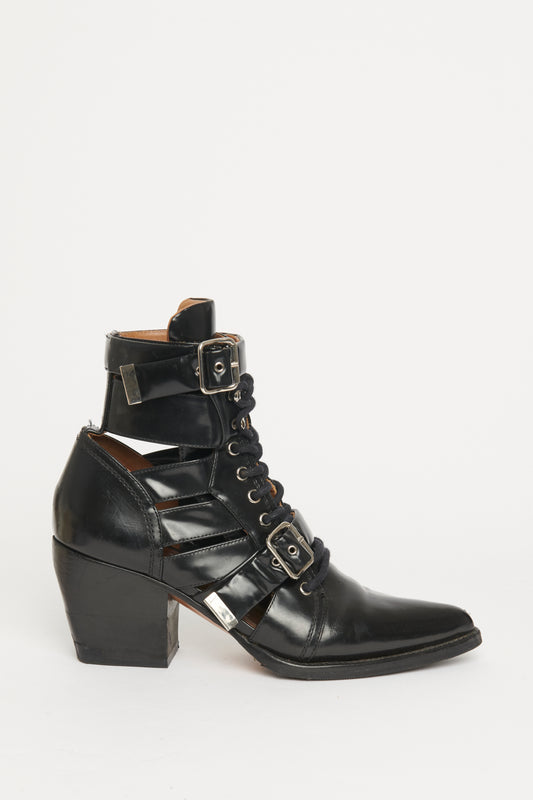 Patent Black Rylee Preowned Boots