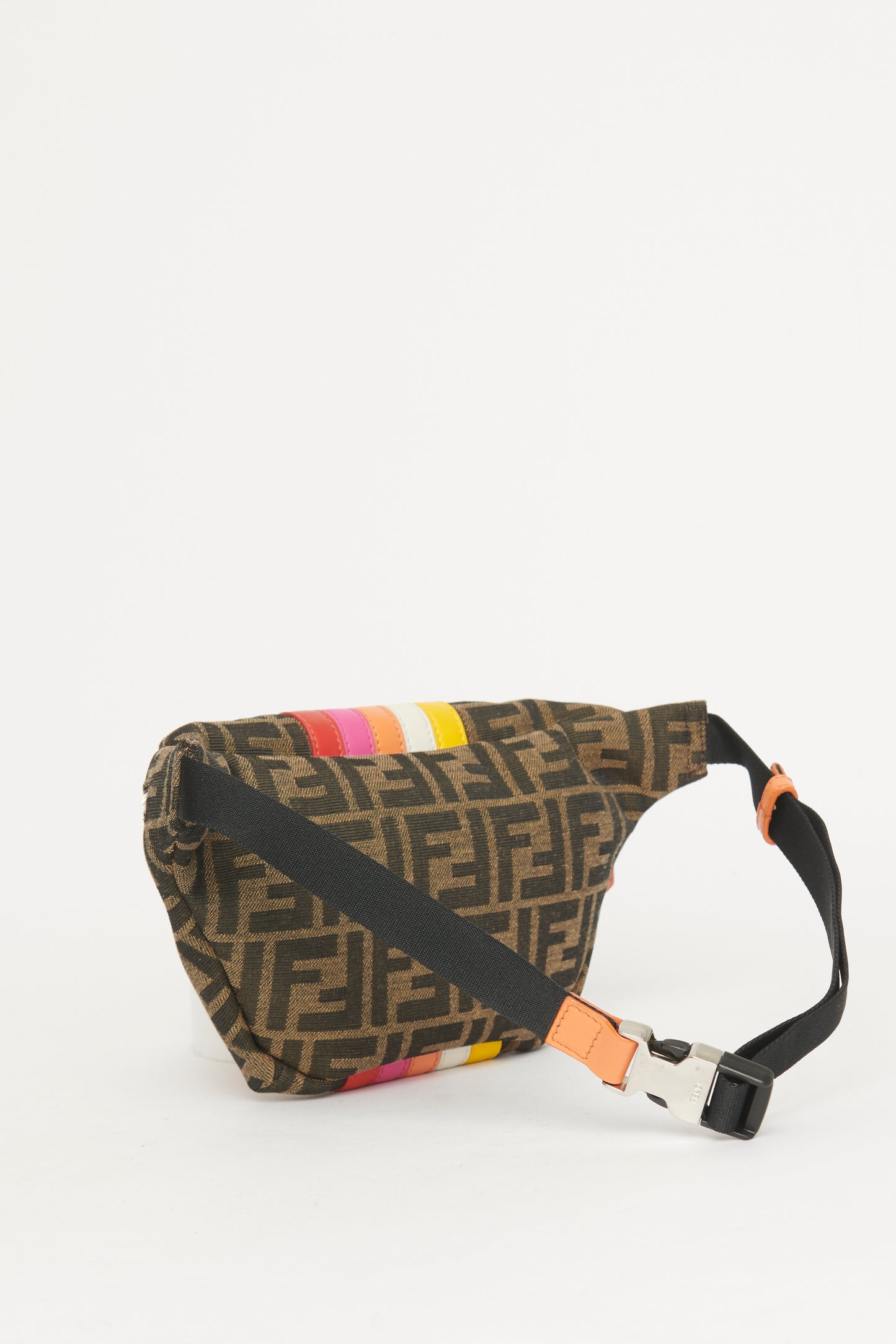 Colourful Stripes Logo FF Preowned Belt Bag