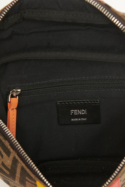 Colourful Stripes Logo FF Preowned Belt Bag