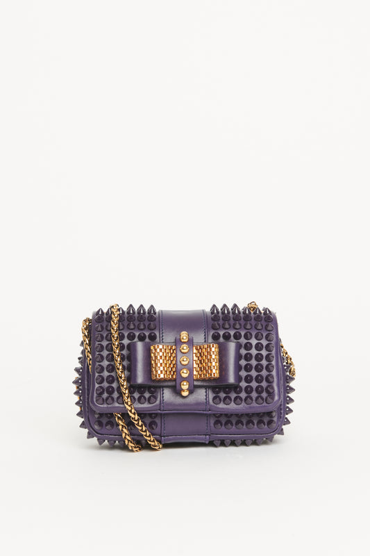 Purple Spiked Sweet Charity Preowned Crossbody Bag