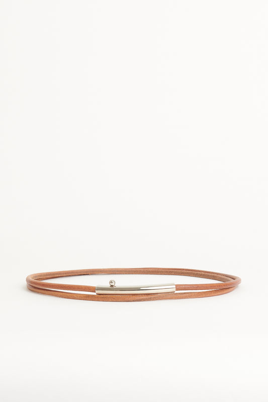 Brown Leather Wrap Preowned Belt