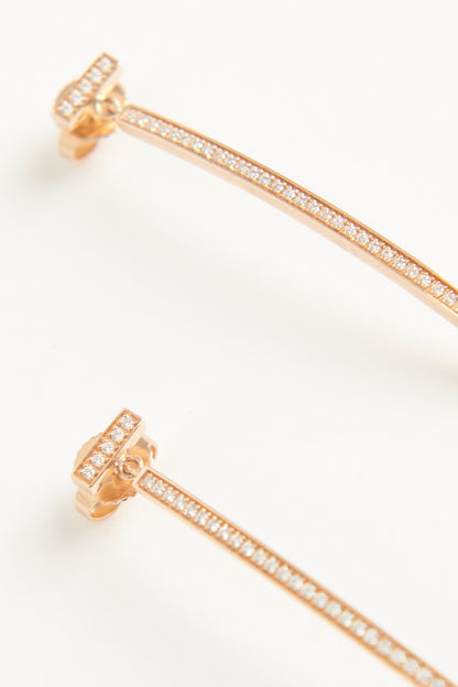 Diamond 18K Bar Earrings