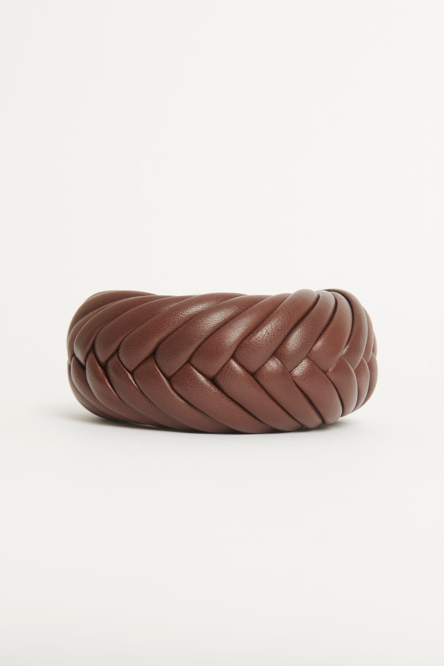 Brown Leather Braided Preowned Bangle