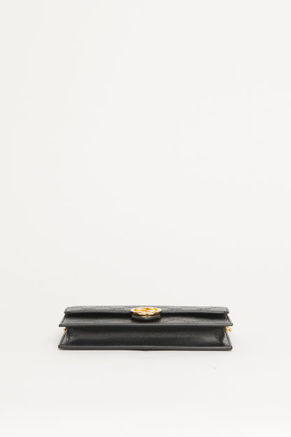 Black Guccissima Icon Chain Preonwed Wallet