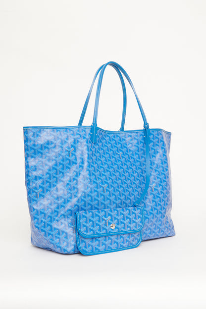 Blue Goyardine Saint Louis PM Preowned Tote