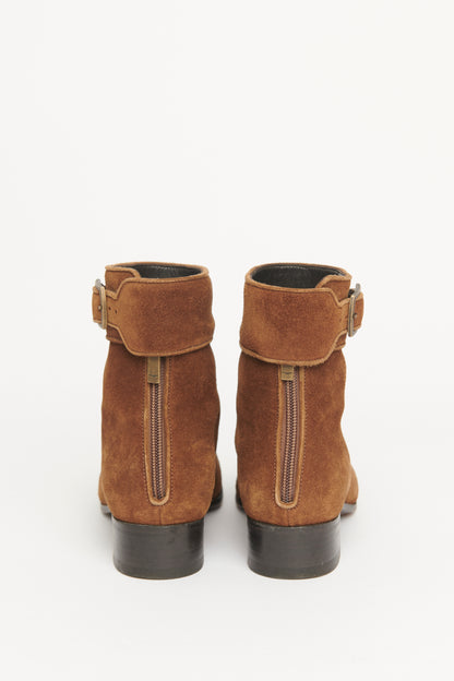 Brown Suede Miles Preowned Ankle Boot