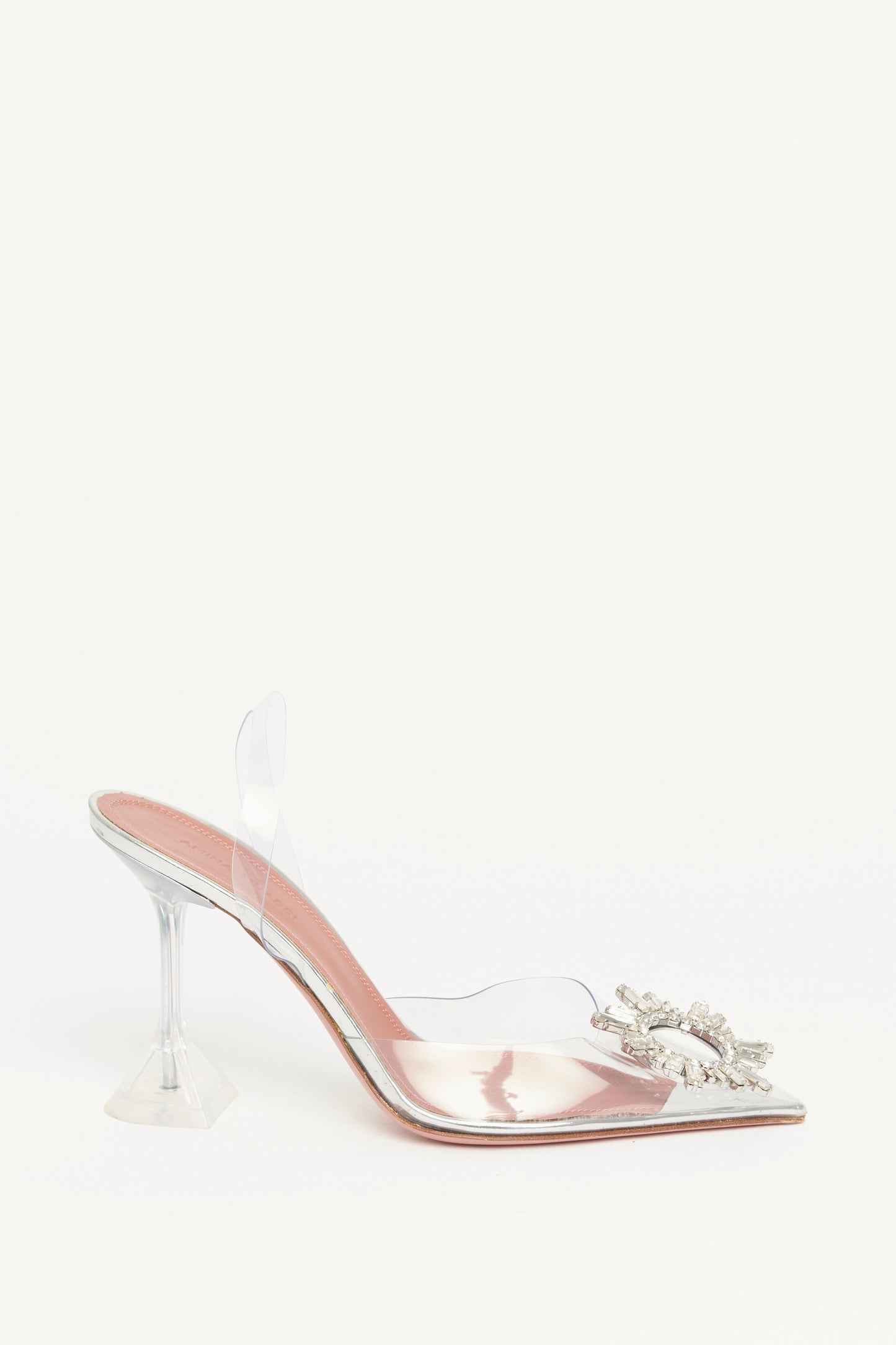 Clear PVC preowned Begum Crystal Slingback Pumps