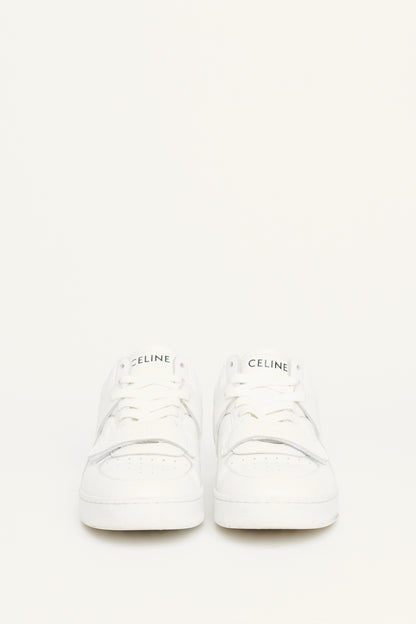 White Leather Preowned CT-02 High Top Sneakers