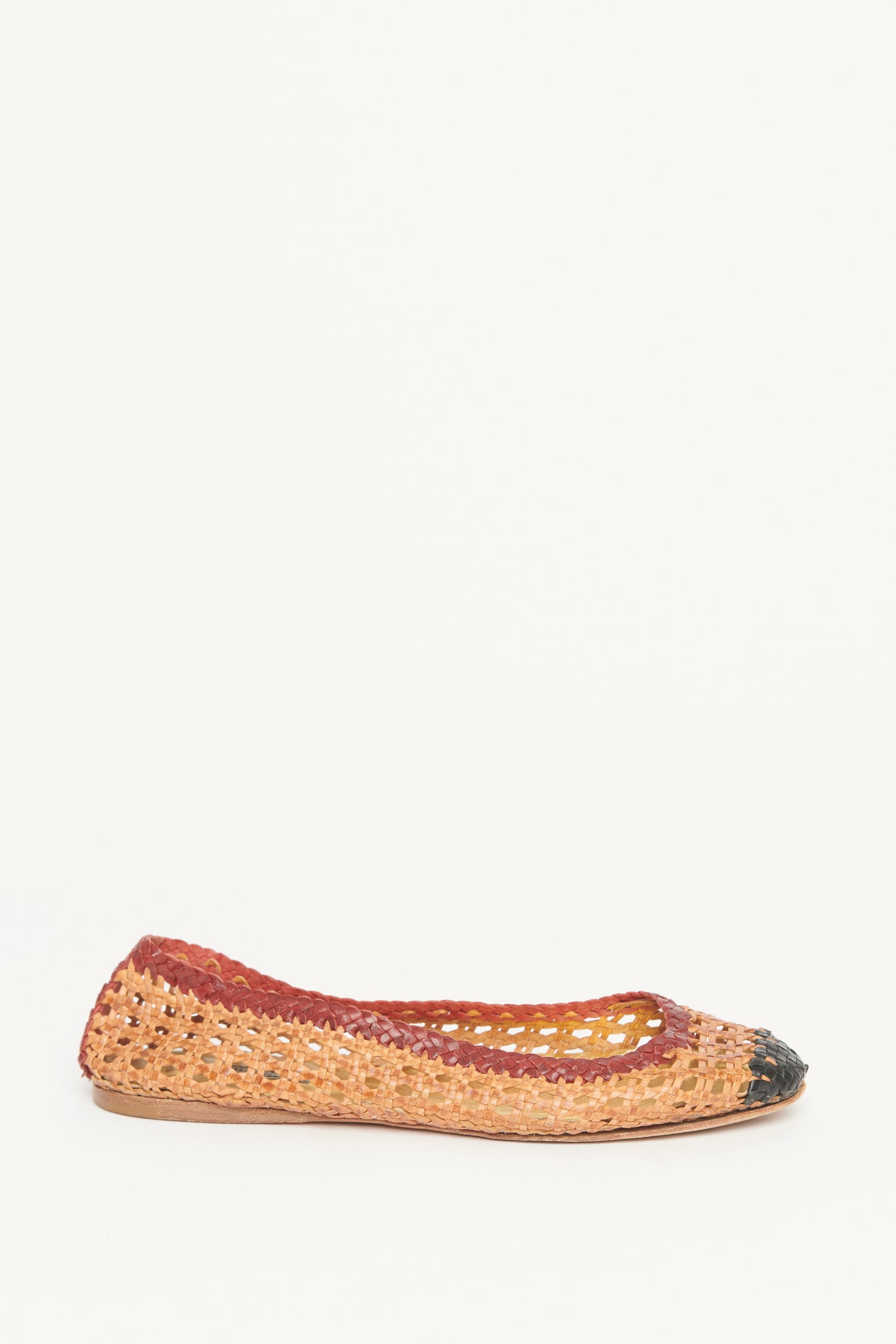 Woven Colour block Preowned Ballerinas