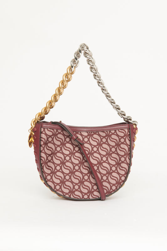 Burgundy Frayme Small S-Wave Preowned Bag