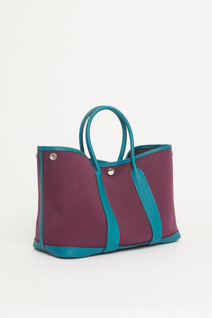 Cobalt Cassis Preowned Garden Party 30 TPM Tote