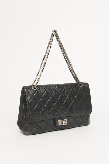 Black 2.55 Reissue Quilted Leather 227 Preowned Flap Bag