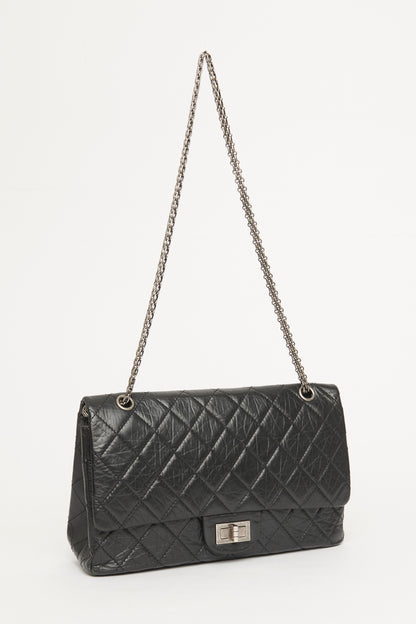 Black 2.55 Reissue Quilted Leather 227 Preowned Flap Bag