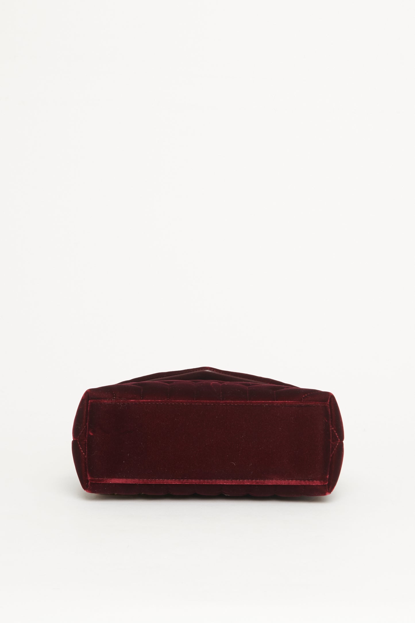 Burgundy Velvet Small Loulou Preowned Bag